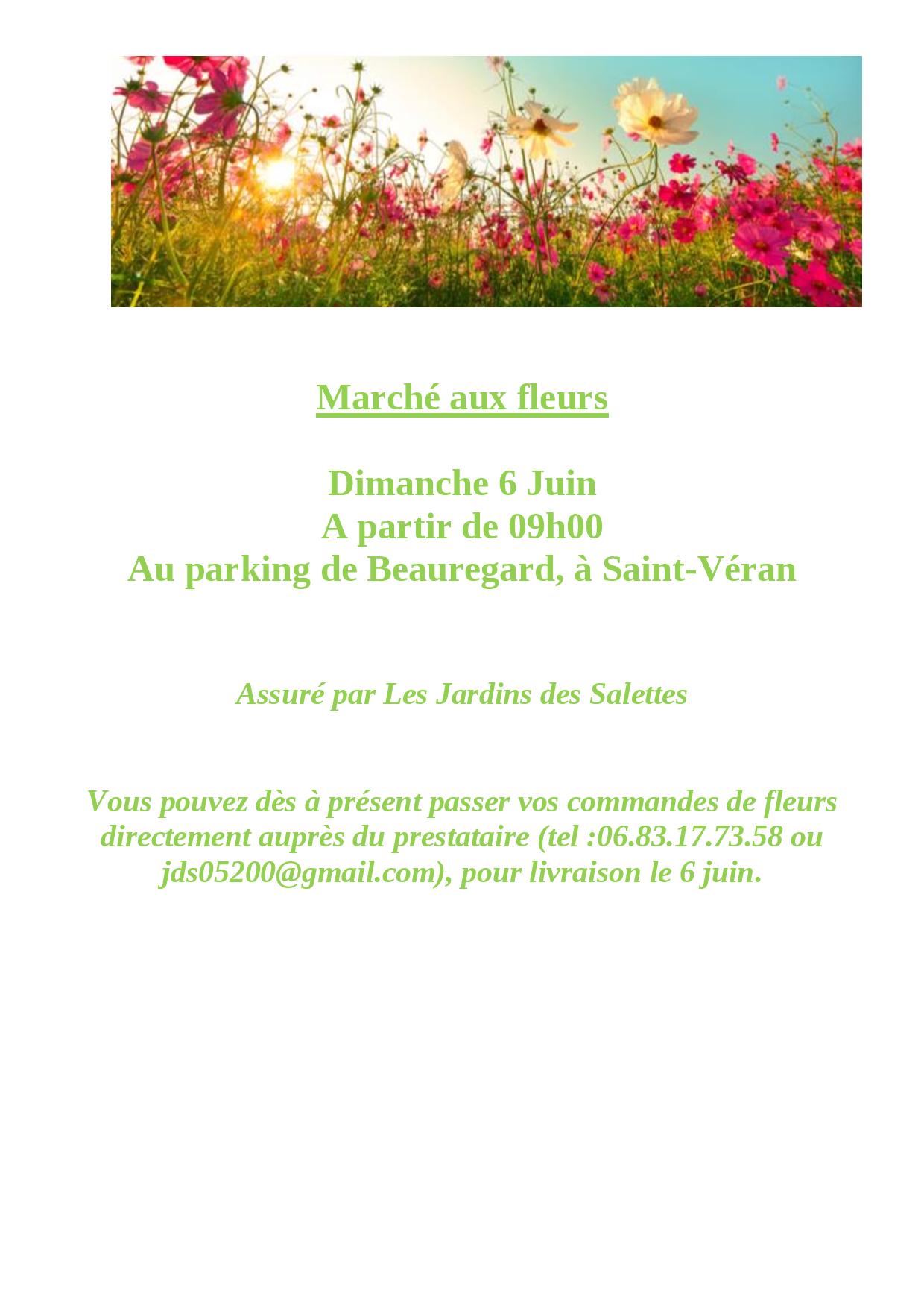 marche aux fleurs 2021